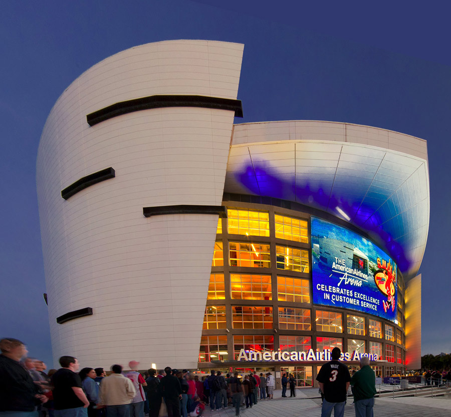 American Airlines Arena Dusk View