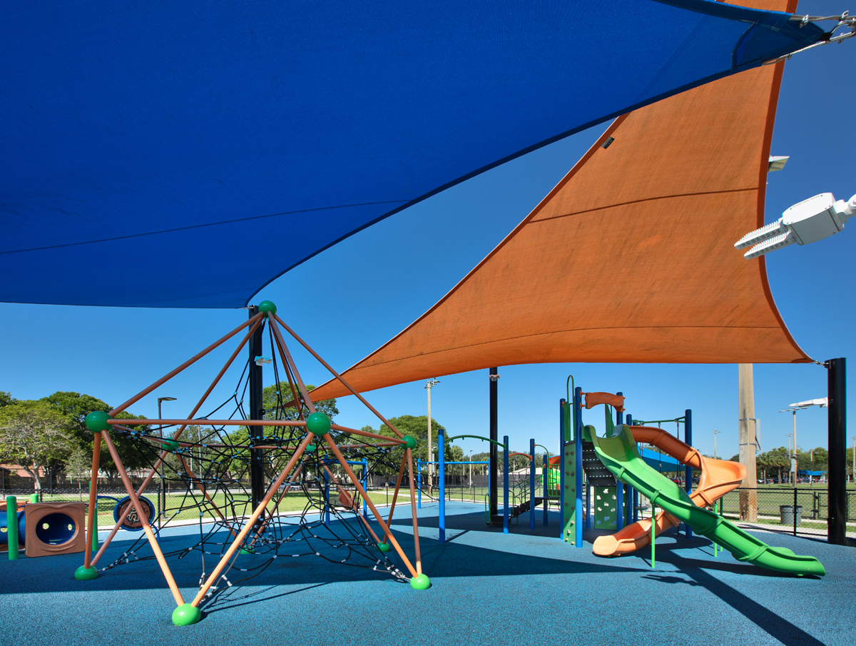 Design view of the playground at the Sunrise Park in Sunrise, FL.