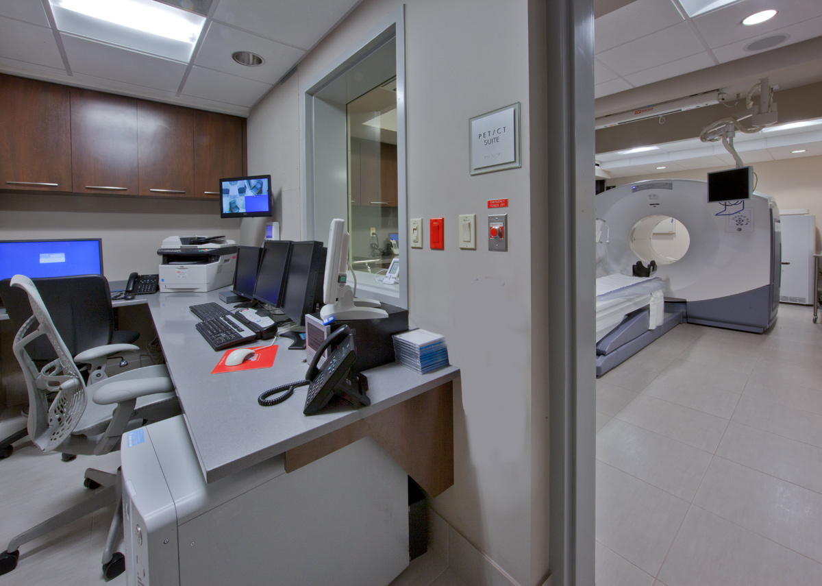 Larkin Community Hospital Miami Neuroscience Center CT scanner control room.