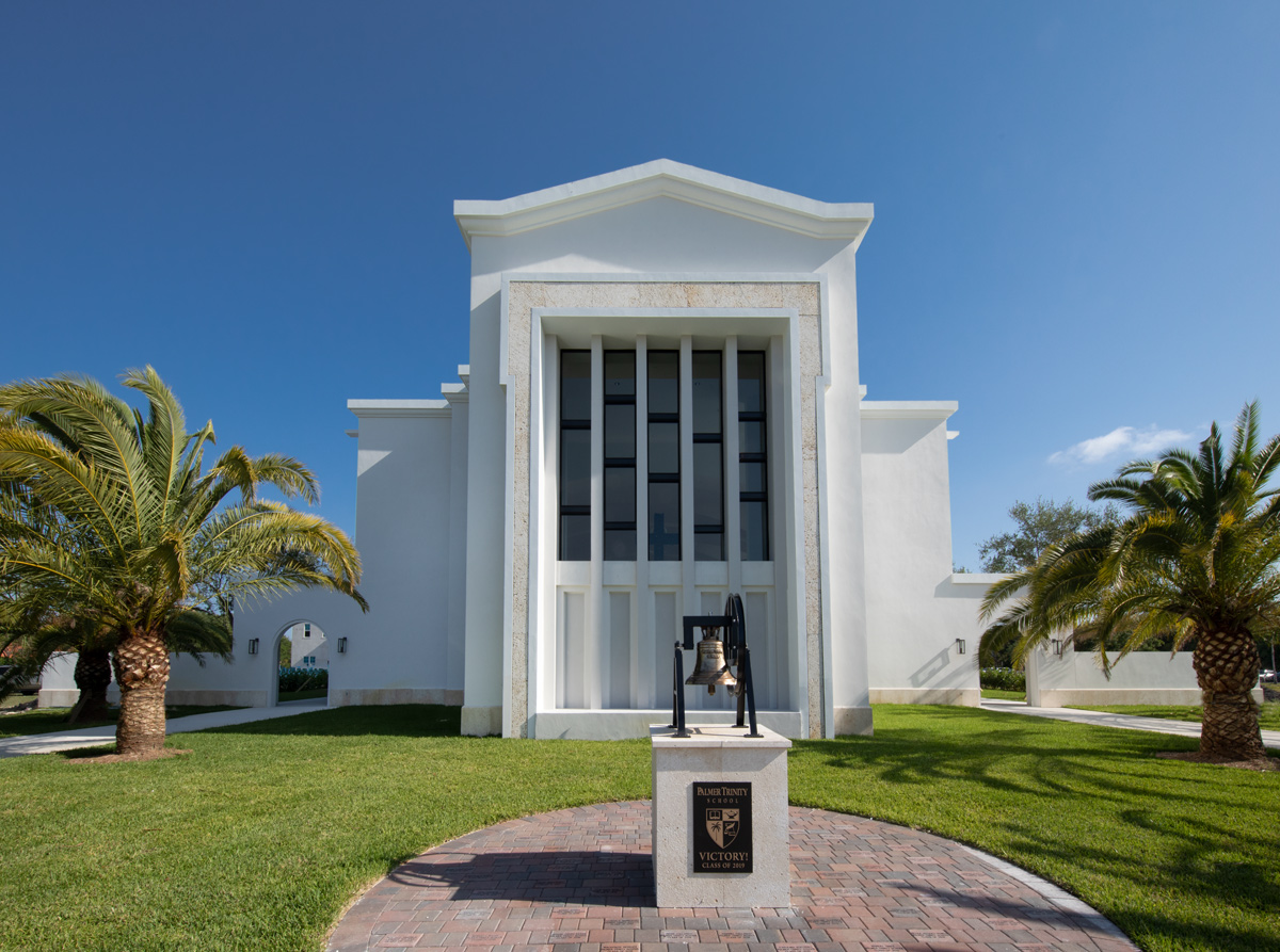 Architectural view of the Palmer Trinity school chapel in Miami, FL.
