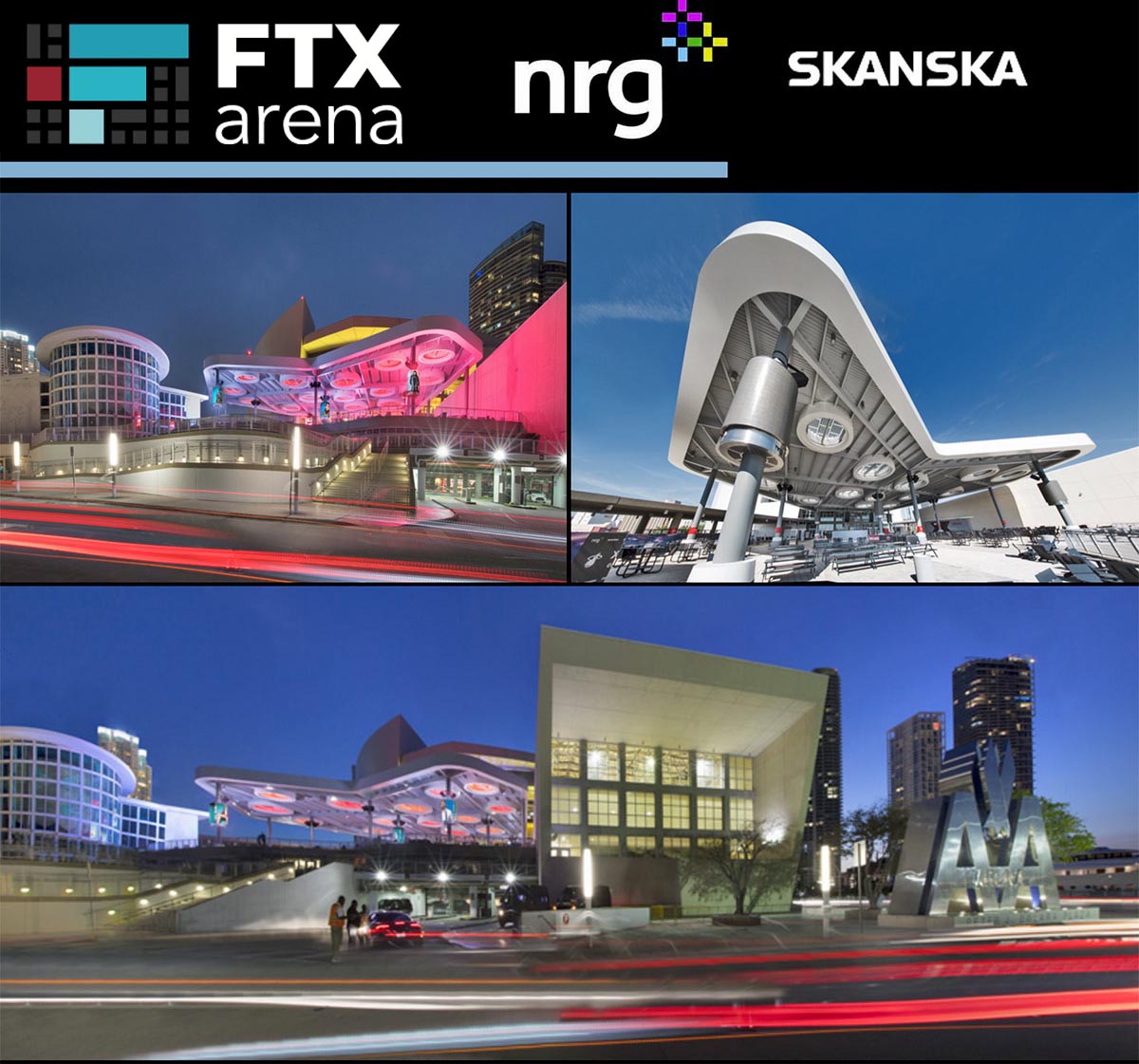 Architectural views of the FTX arena - formerly the American Airlines Arena.