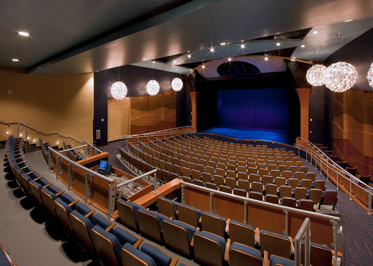 Interior design theater view at Aventura Arts snd Cultural Center - Aventura. FL.