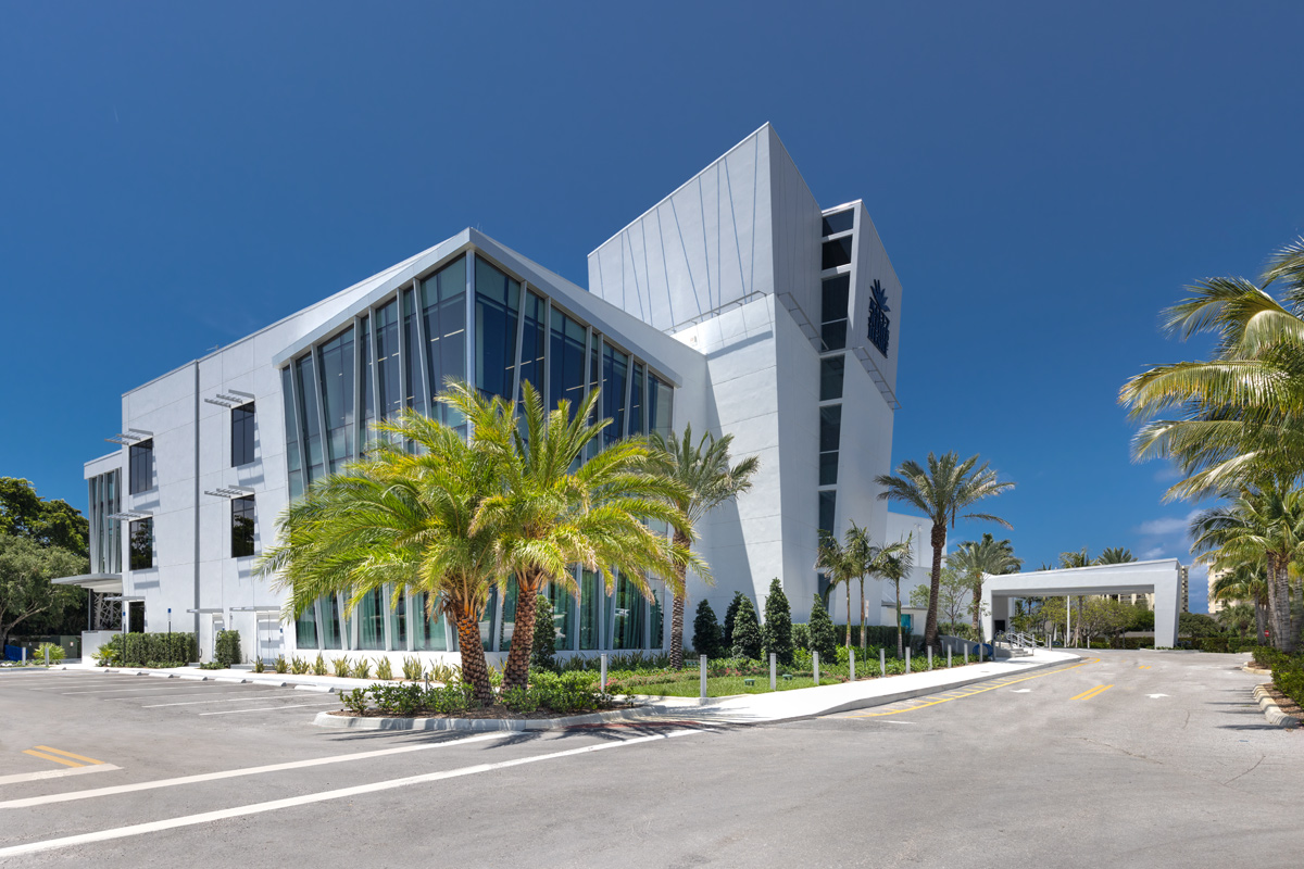 Architectural view of Maltz theater in Jupiter, FL.