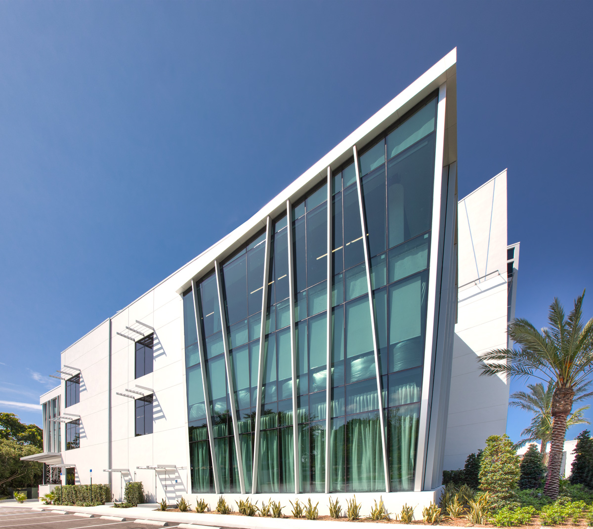 Architectural west view of Maltz theater in Jupiter, FL.