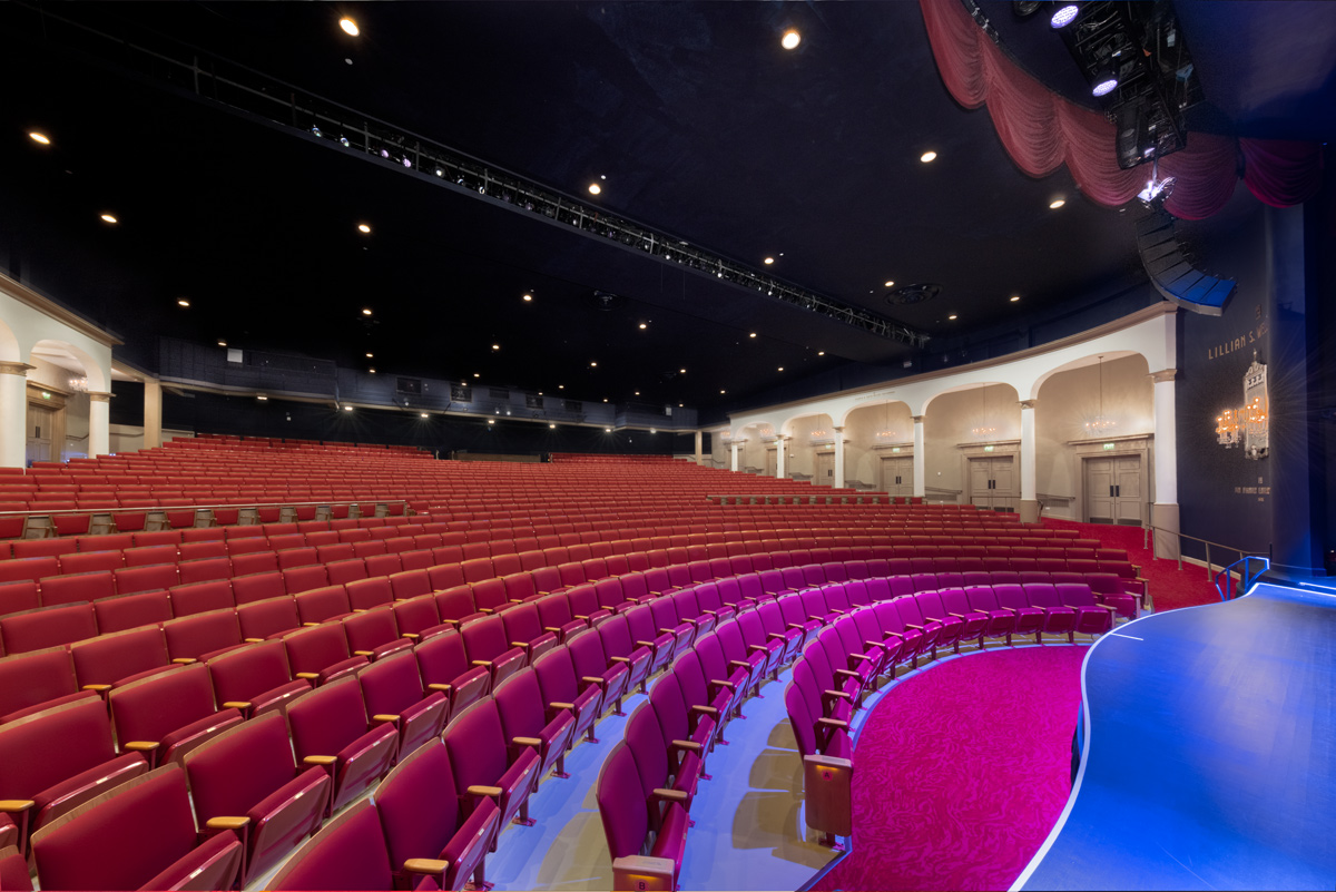 Interior design view of the theater in Fort Lauderdale, FL. 