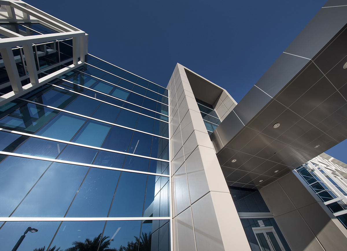 Architectura deaill view of Telemundo Headquarters - Doral, FL