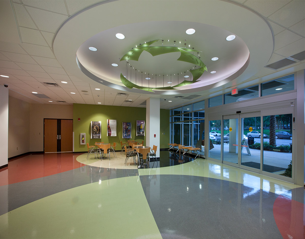 Interior design view of the American Stage Theater St. Petersburg, Fl College.