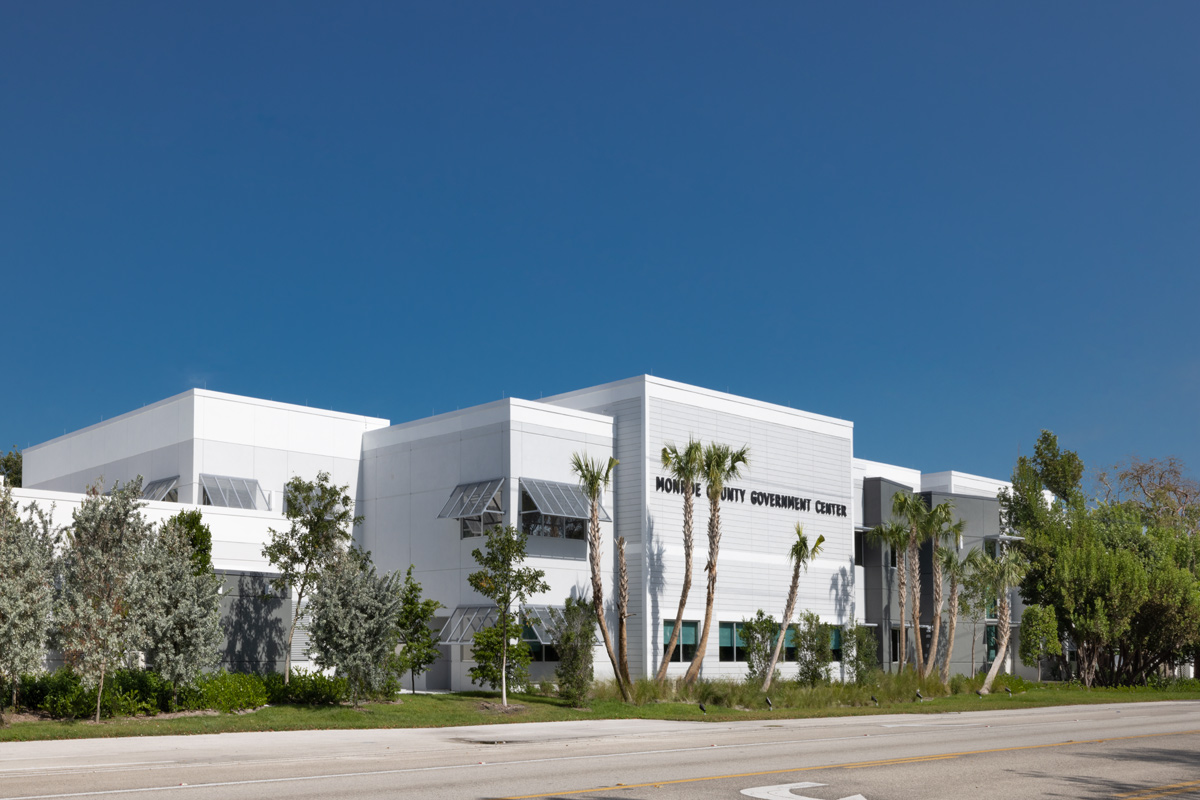 Architectural view of the Monroe County Courthouse - Islamorada, FL.