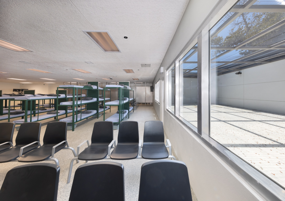 Interior design view of the prisoner dormitory at the Monroe County Detention - Islamorada,FL.