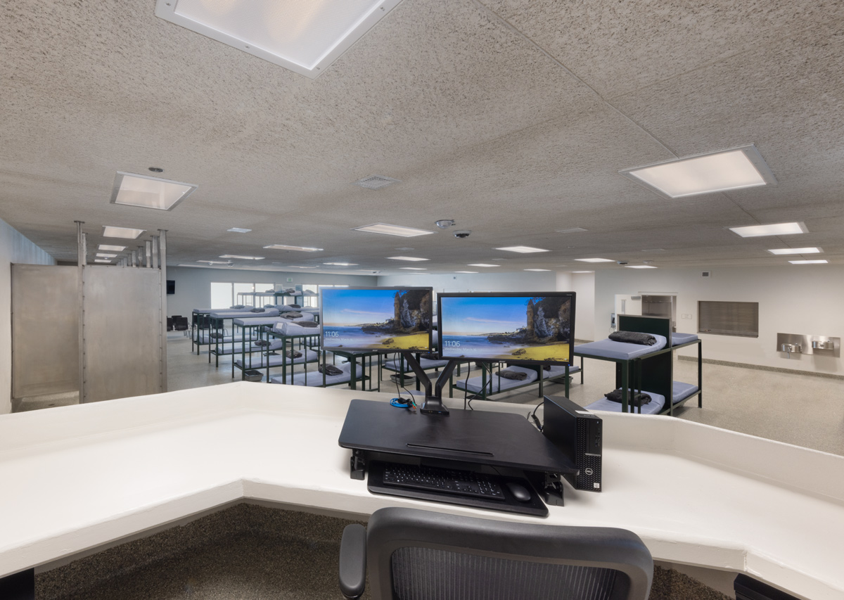 Interior design view of the prisoner dormitory at the Monroe County Detention - Islamorada,FL.