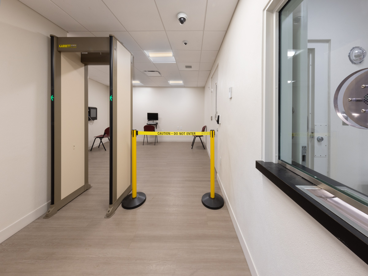 Interior design view of the inmate visitation room at the Monroe County Detention - Islamorada,FL.