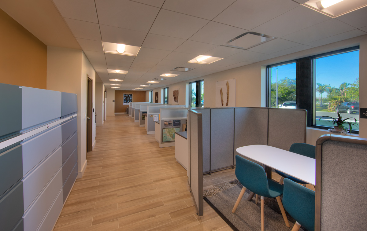 Interior design view of the Abiaki Tribal Historic Preservation HQ Clewiston, FL