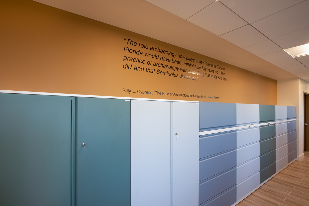 Interior design view of the Abiaki Tribal Historic Preservation HQ Clewiston, FL