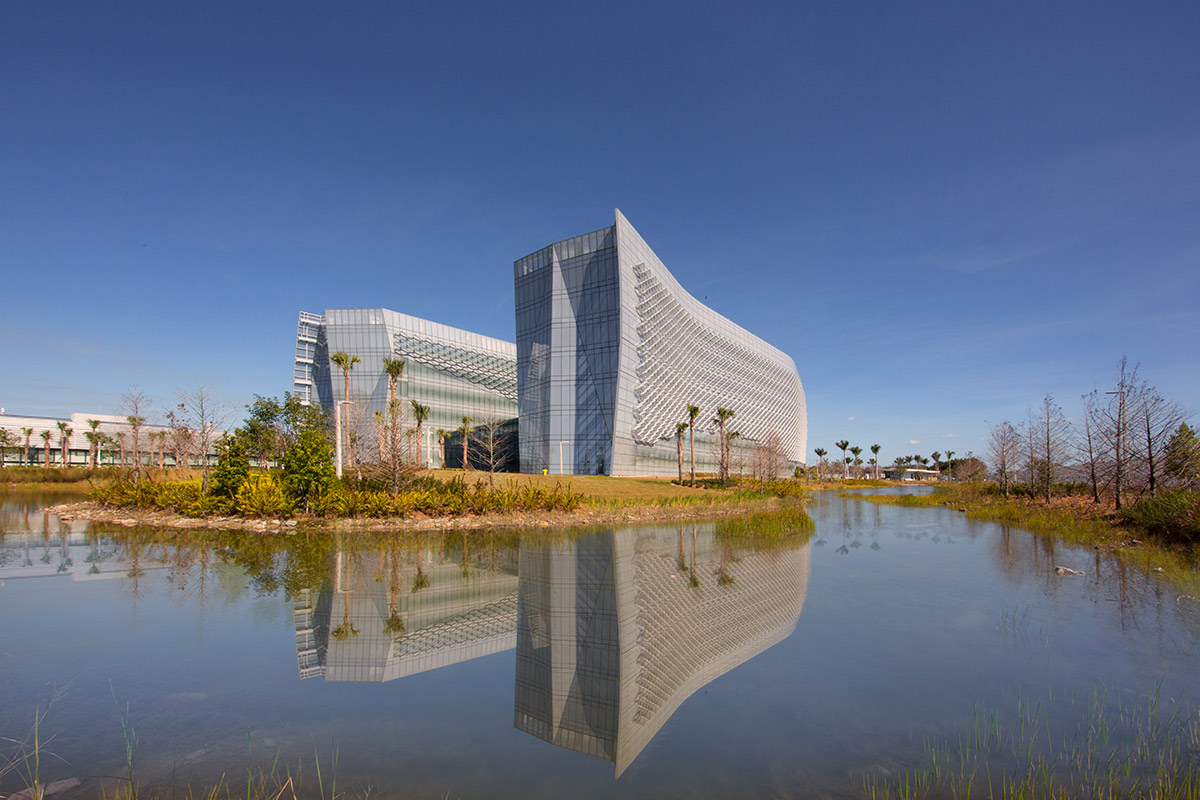 Architectural view of the FBI Headquarters in Miramar, FL