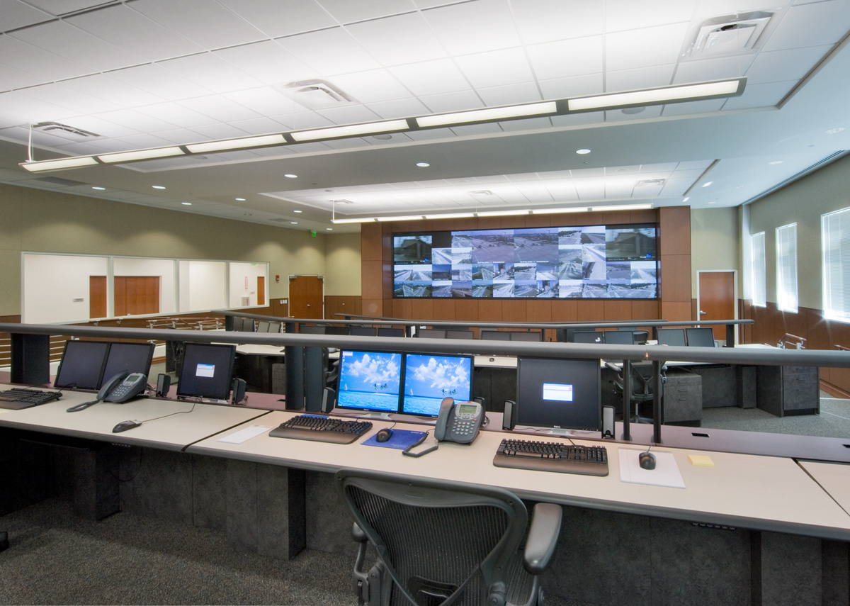 Interior design traffic control view of the Palm Beach County Vista Center Boynton Beach, FL