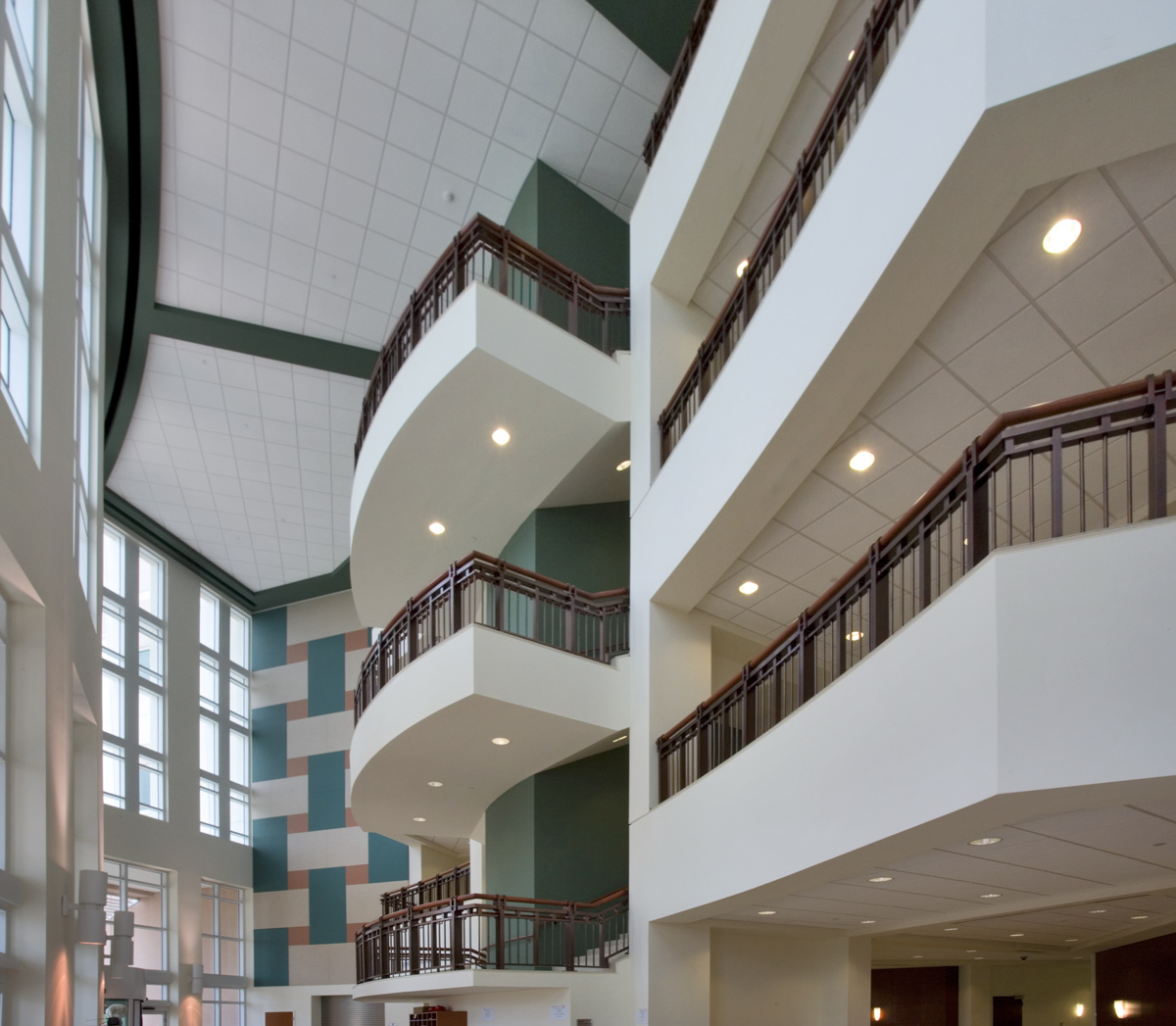 Interior design atrium view of the Palm Beach County Vista Center Boynton Beach, FL