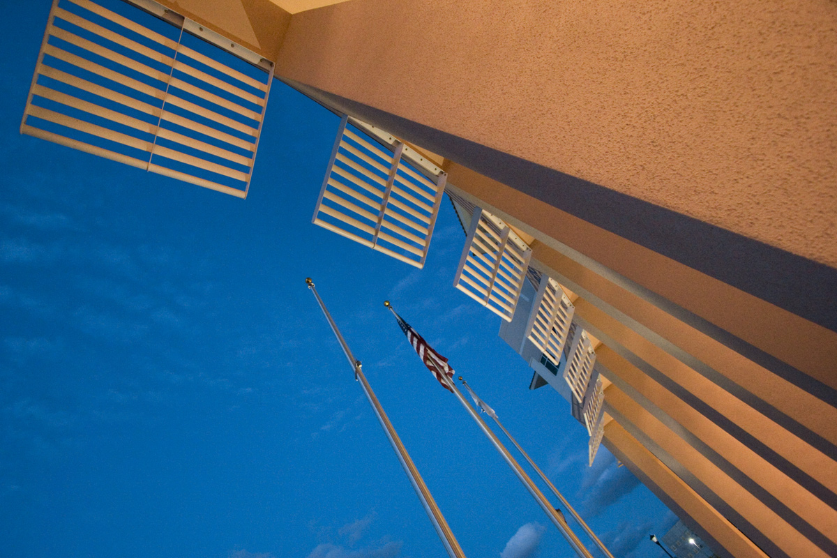 Architectural dusk view of the Palm Beach County Vista Center Boynton Beach, FL