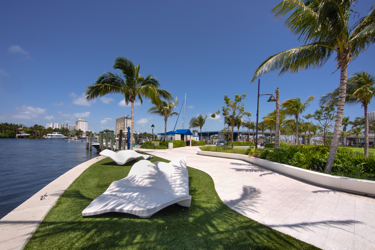 Las Olas Fort Lauderdale beachfront improvement at grand lawn.