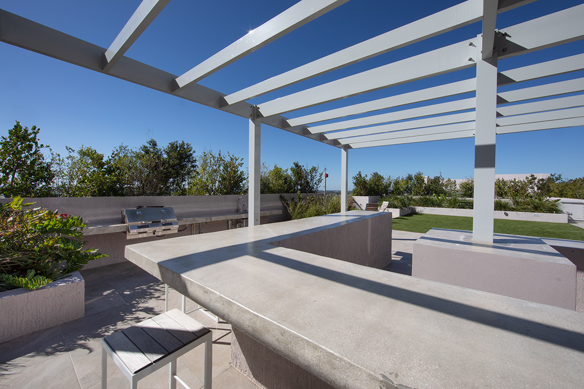 Architectural bar view at FIU Miami One student housing,