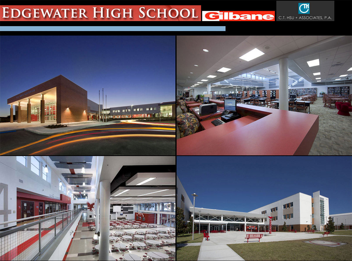 Edgewater High Architectural and Interior Design Photography of High Schools.