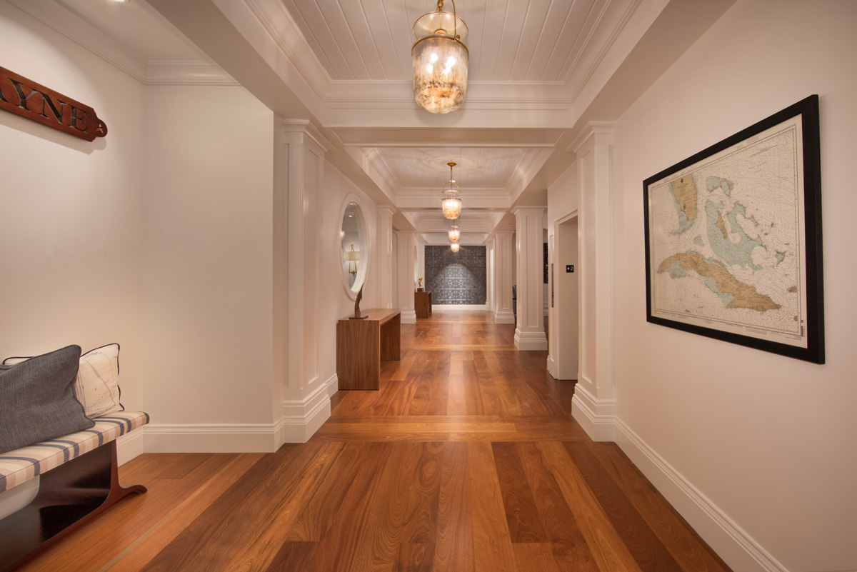 Key Biscayne yacht club hallway