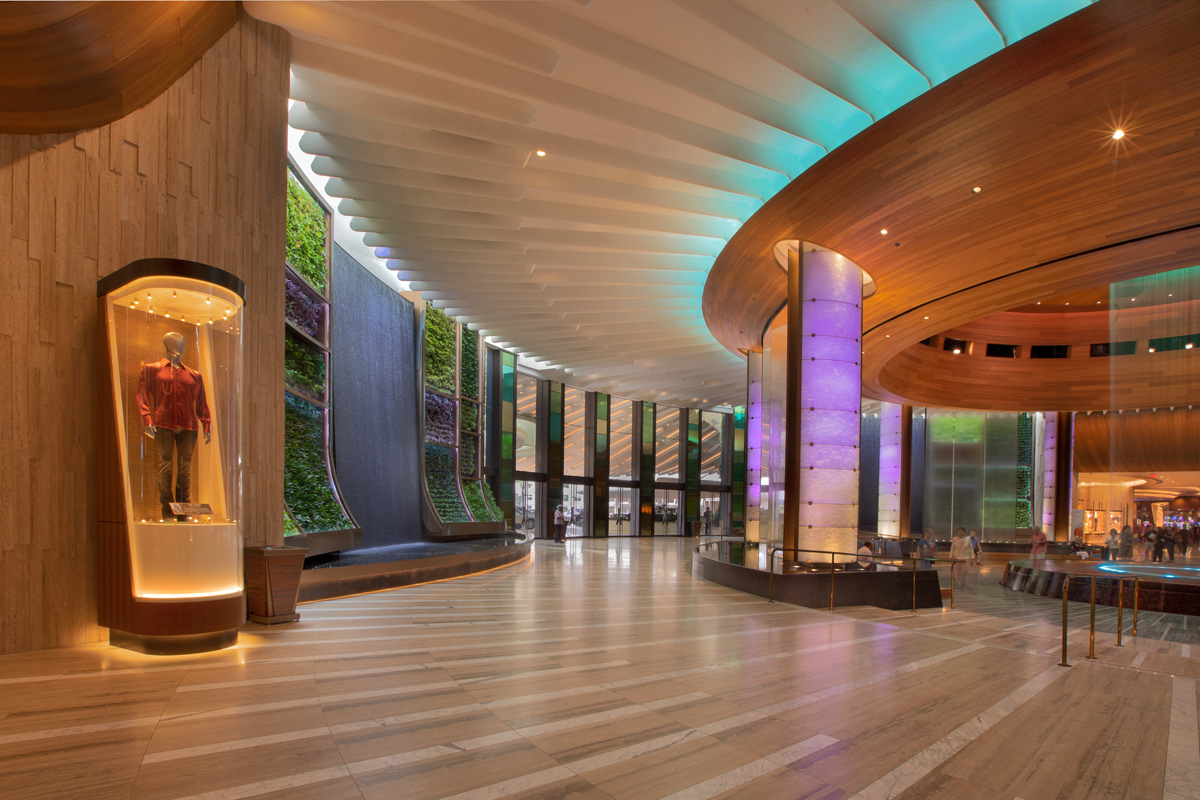 Interior design view of lobby at the Hard Rock Hollywood hotel.