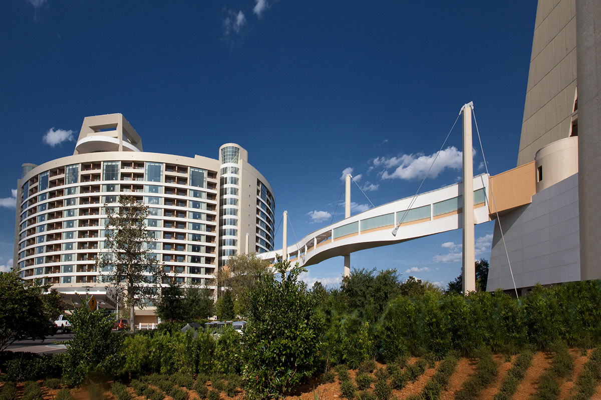 Architectural view of Bay Lake Tower at Disney's Resort - Orlando, FL.
