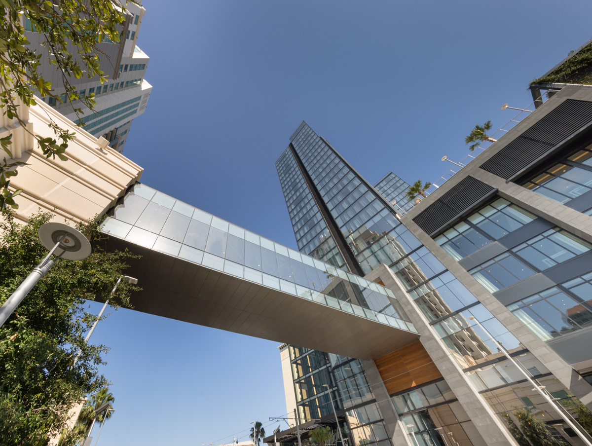 Architectural view of the JW Marriott at Water Street in Tampa, FL.
