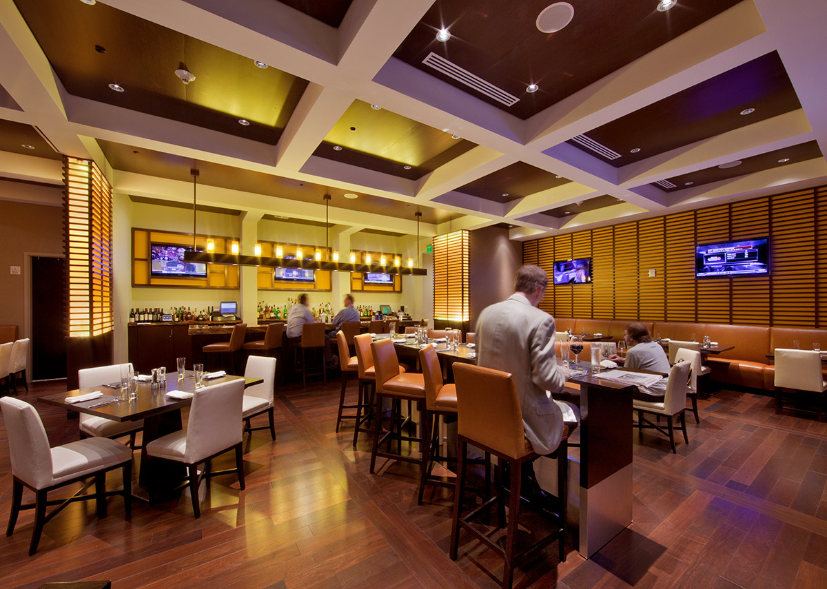 Cafe dining at the JW Marriott Marquis in downtown Miami provides a luxury hospitality experience.