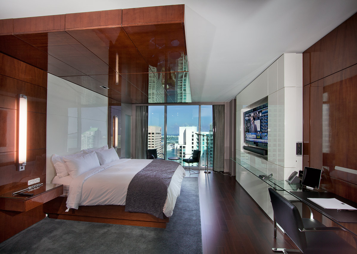 The executive suite at the JW Marriott Marquis in downtown Miami provides a luxury hospitality experience.