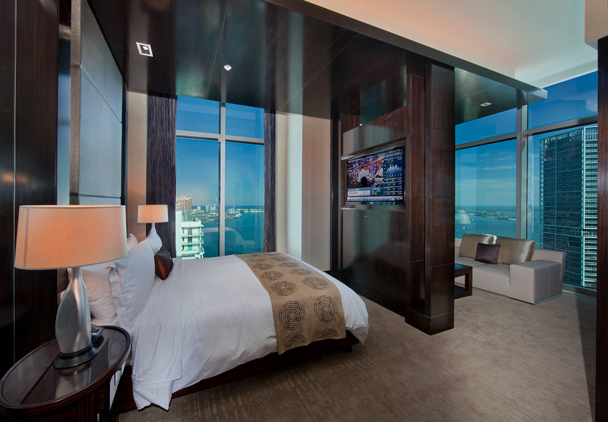 The executive suite at the JW Marriott Marquis in downtown Miami provides a luxury hospitality experience.