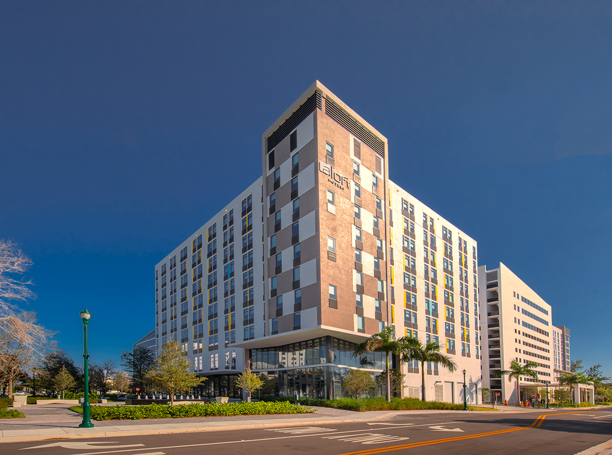 Architectural view at the Aloft Aventura, Miami, FL