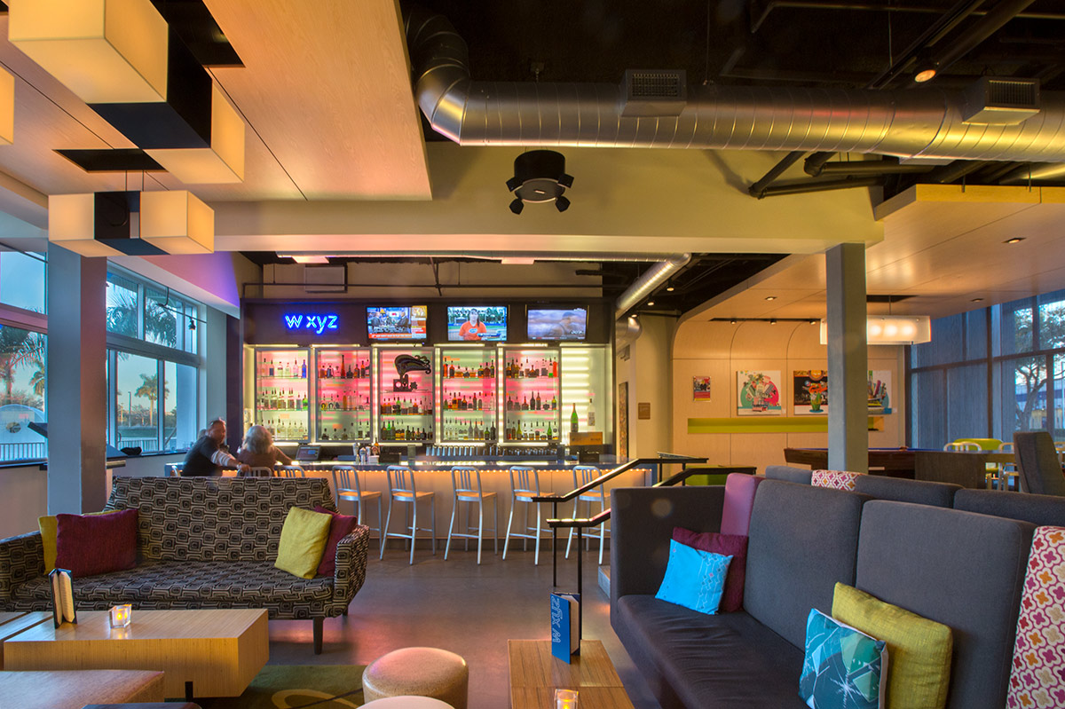 Interior design lobby view at the Aloft Doral - Miami, FL