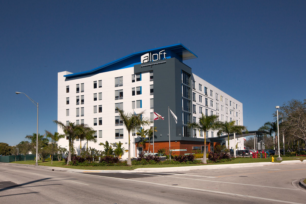 Architectural view of the Aloft Doral - Miami, FL