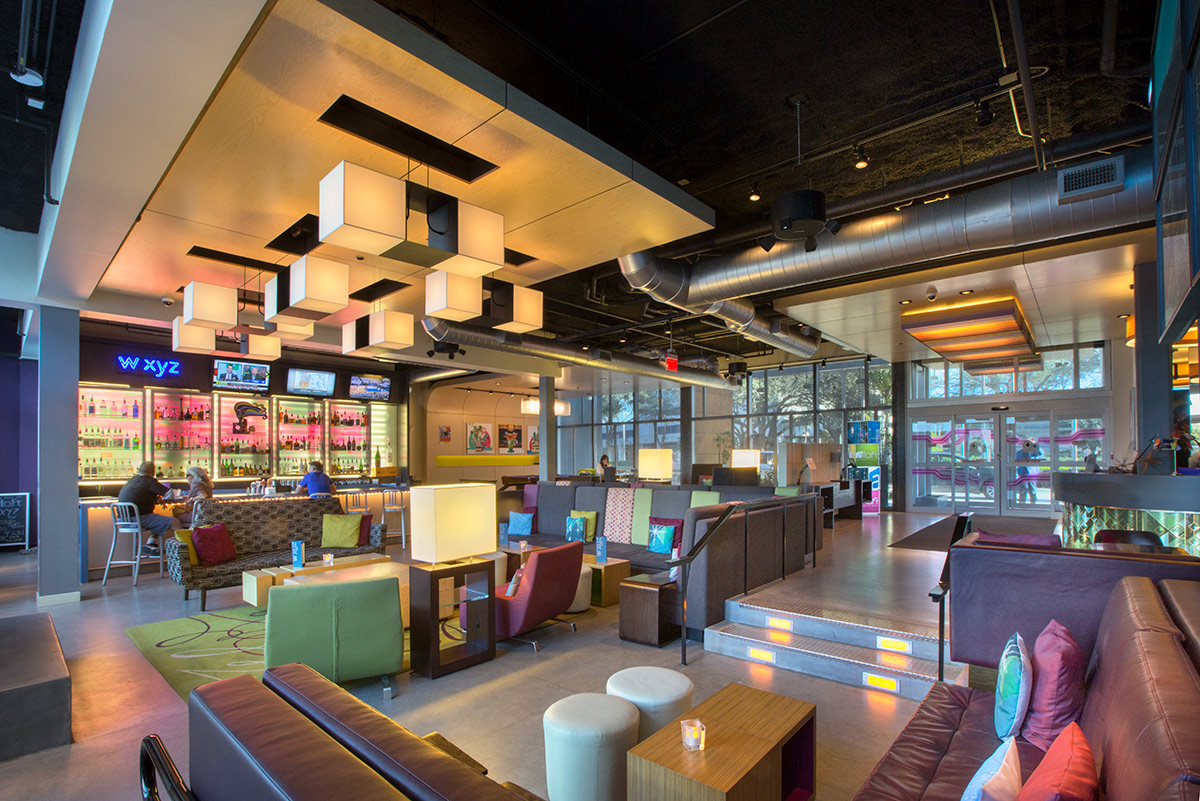 Interior design lobby view at the Aloft Doral - Miami, FL