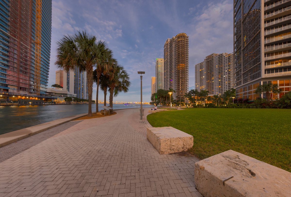 Design phtography of the Miami Circle National Historic Landmark in downtown Miami, FL.