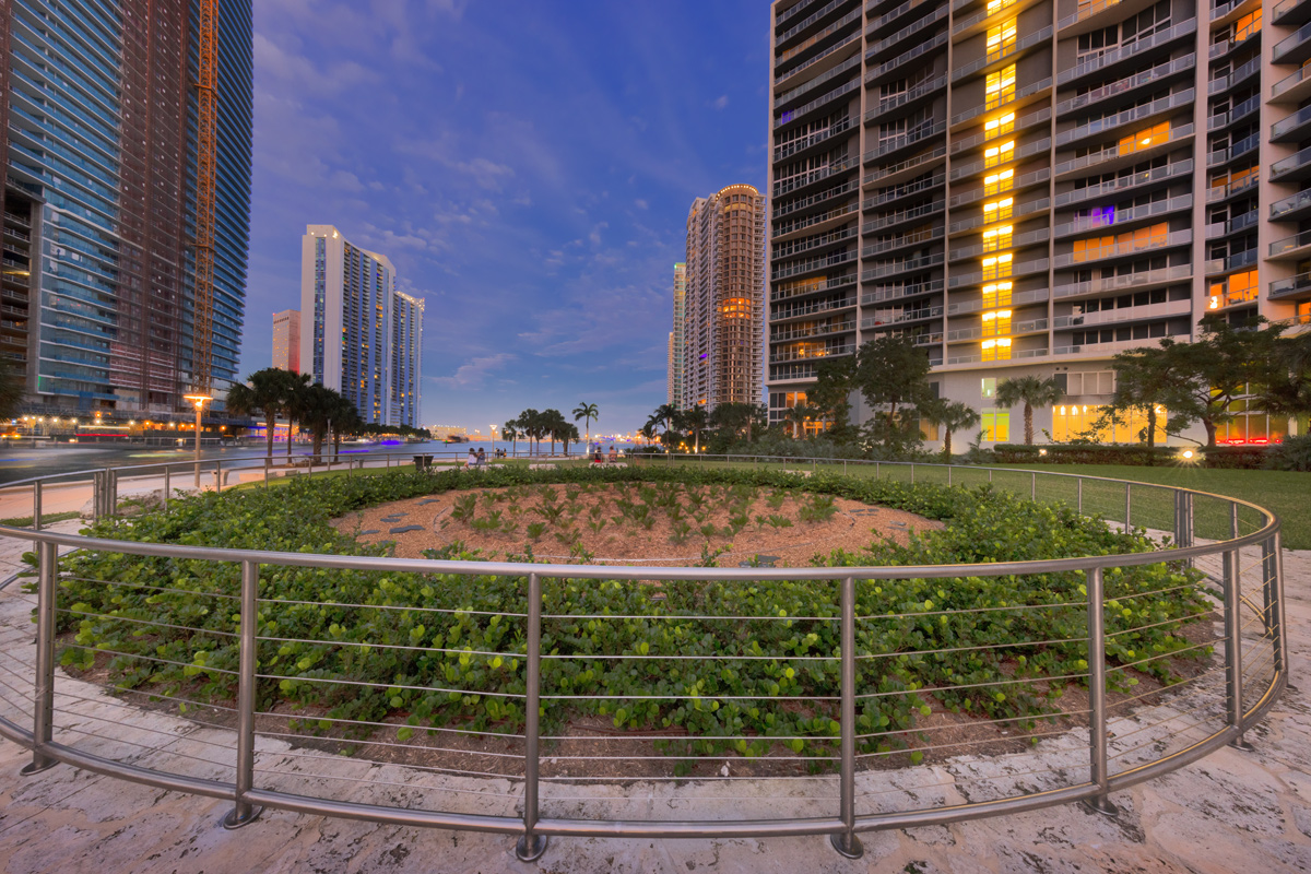 Design phtography of the Miami Circle National Historic Landmark in downtown Miami, FL.