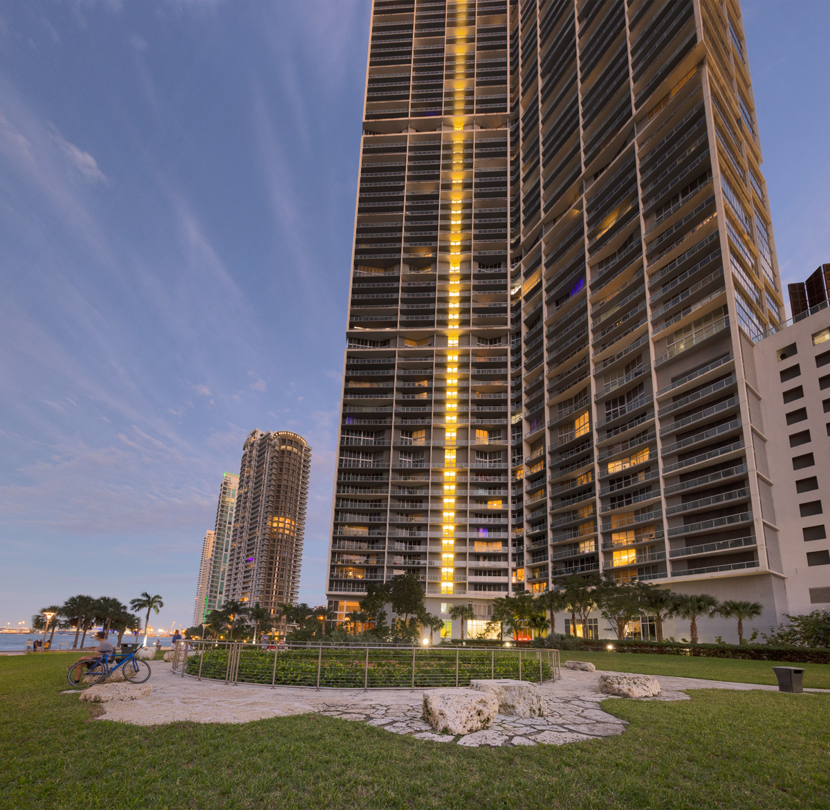 Design phtography of the Miami Circle National Historic Landmark in downtown Miami, FL.