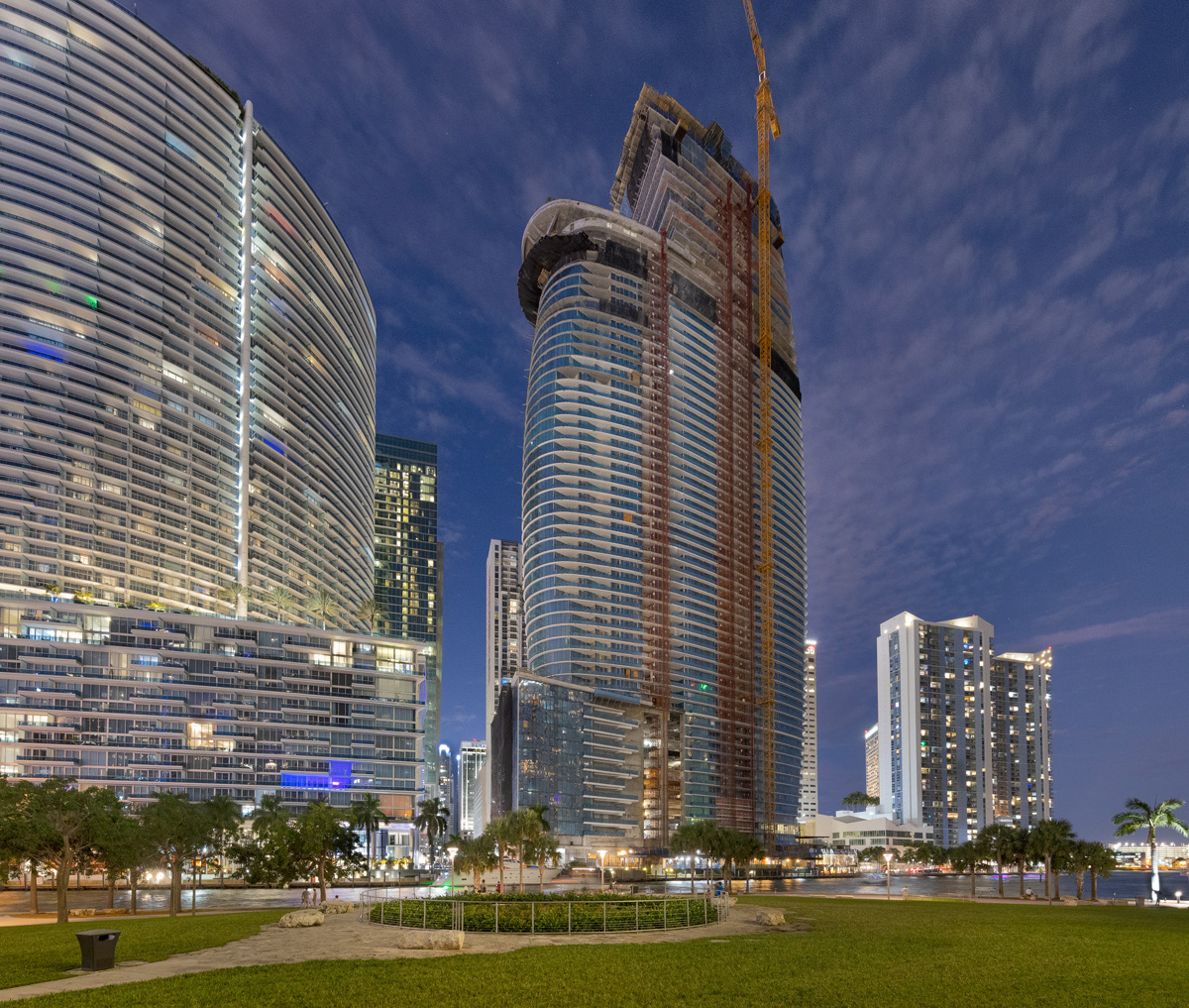 Design phtography of the Miami Circle National Historic Landmark in downtown Miami, FL.