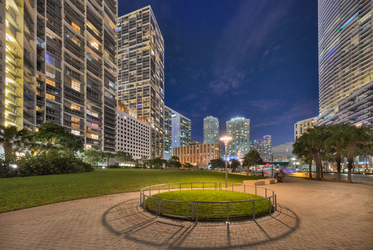 Design phtography of the Miami Circle National Historic Landmark in downtown Miami, FL.