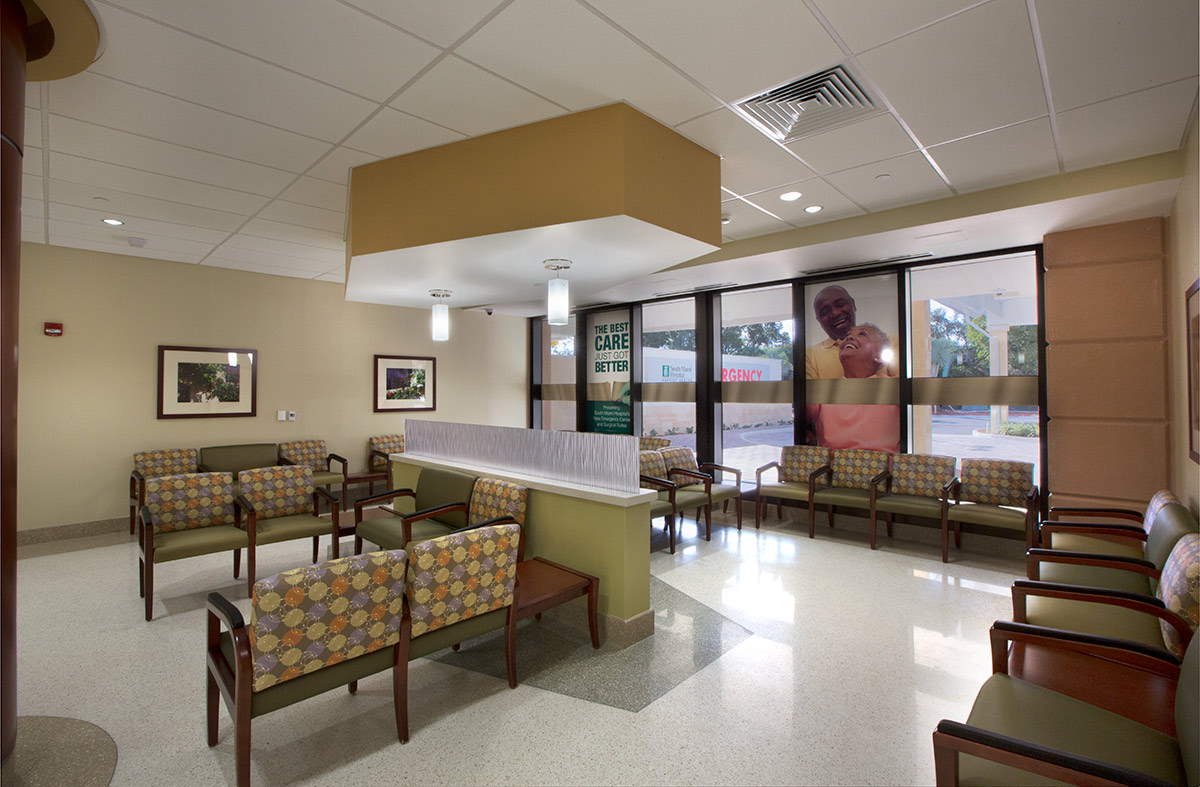 Interior design view at Baptist Health S Miami Emergency.