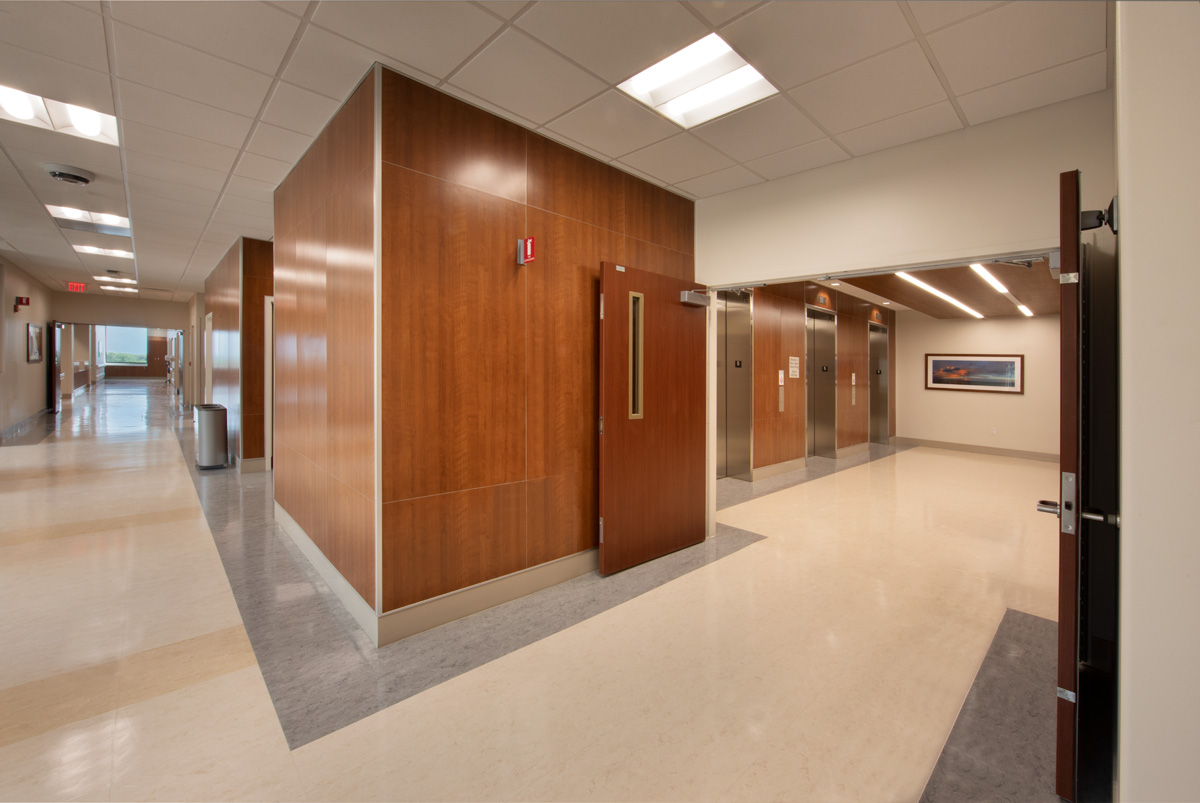 The Baptist East medical bed tower waiting area delivering healthcare in Miami.