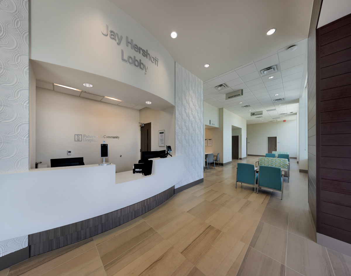 Interior design lobby view of Baptist Fishermen's Community Hospital in Marathon, FL