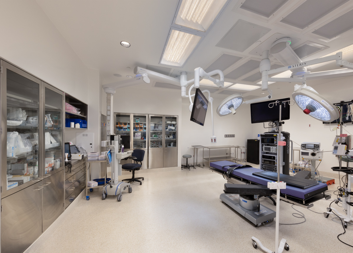 Interior design operating room view of the Cleveland Clinic in Weston, FL.