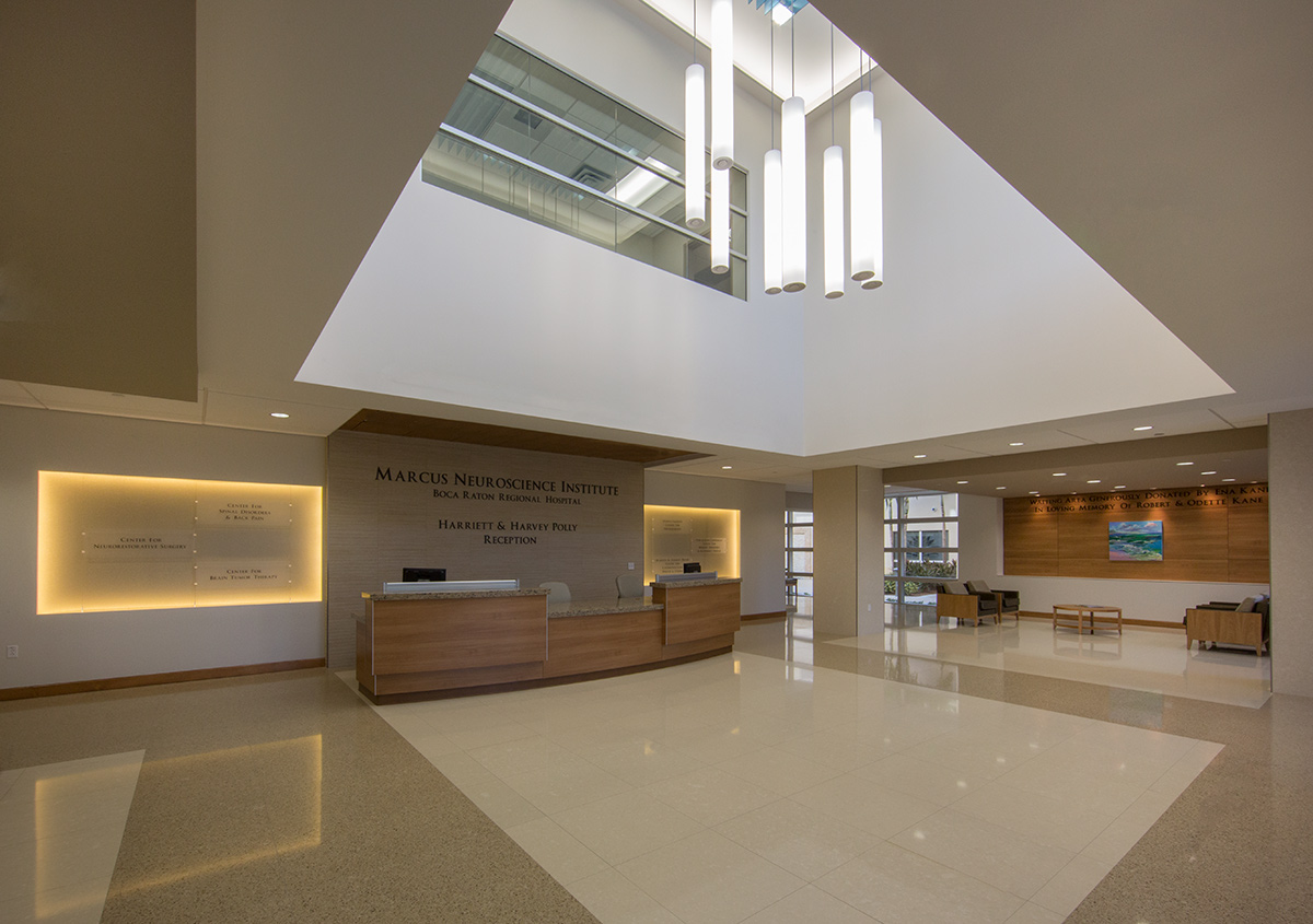 Interior design view at Boca Raton, FL Regional Hospital Neuroscience Ctr.