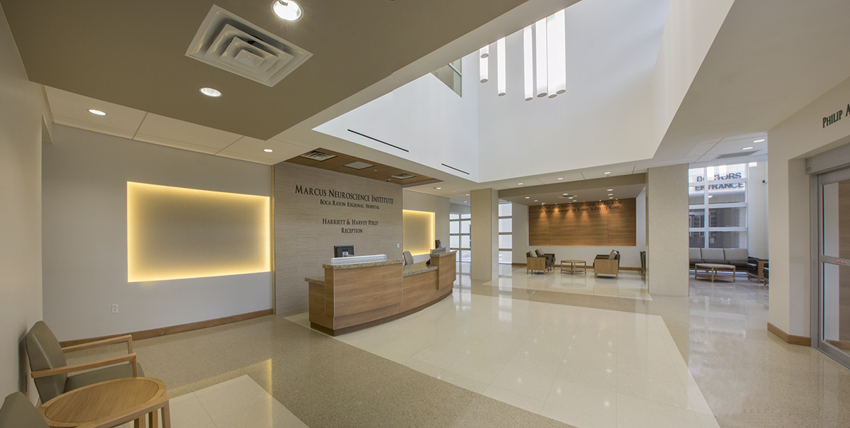 Interior design view at Boca Raton, FL Regional Hospital Neuroscience Ctr.