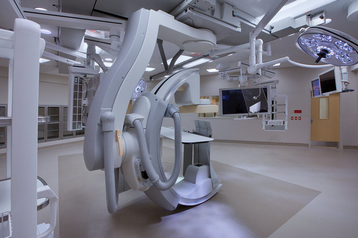 Interior design view of the Holy Cross hybrid operating room in Fort Lauderdale, FL