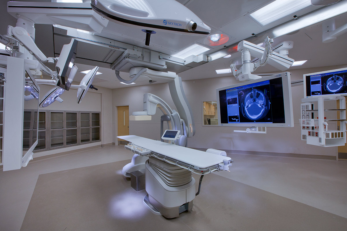 Interior design view of the Holy Cross hybrid operating room in Fort Lauderdale, FL