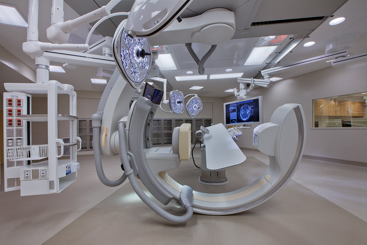 Interior design view of the Holy Cross hybrid operating room in Fort Lauderdale, FL