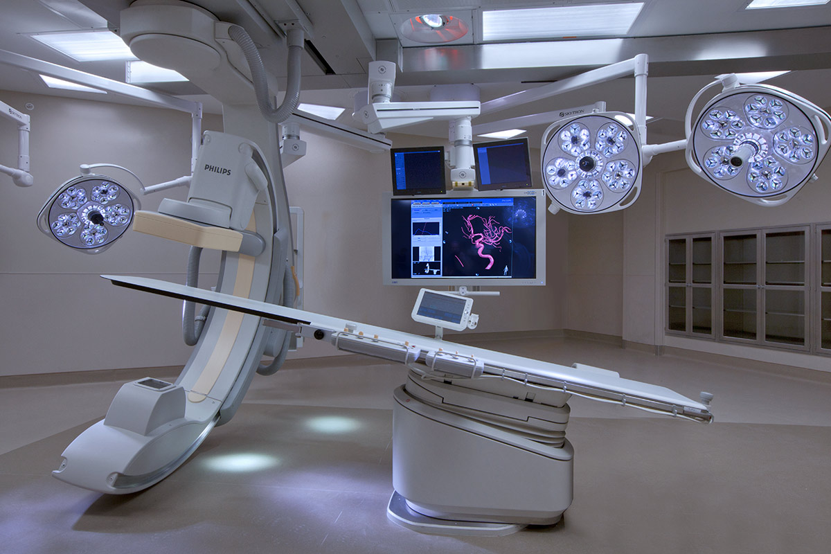 Interior design view of the Holy Cross hybrid operating room in Fort Lauderdale, FL